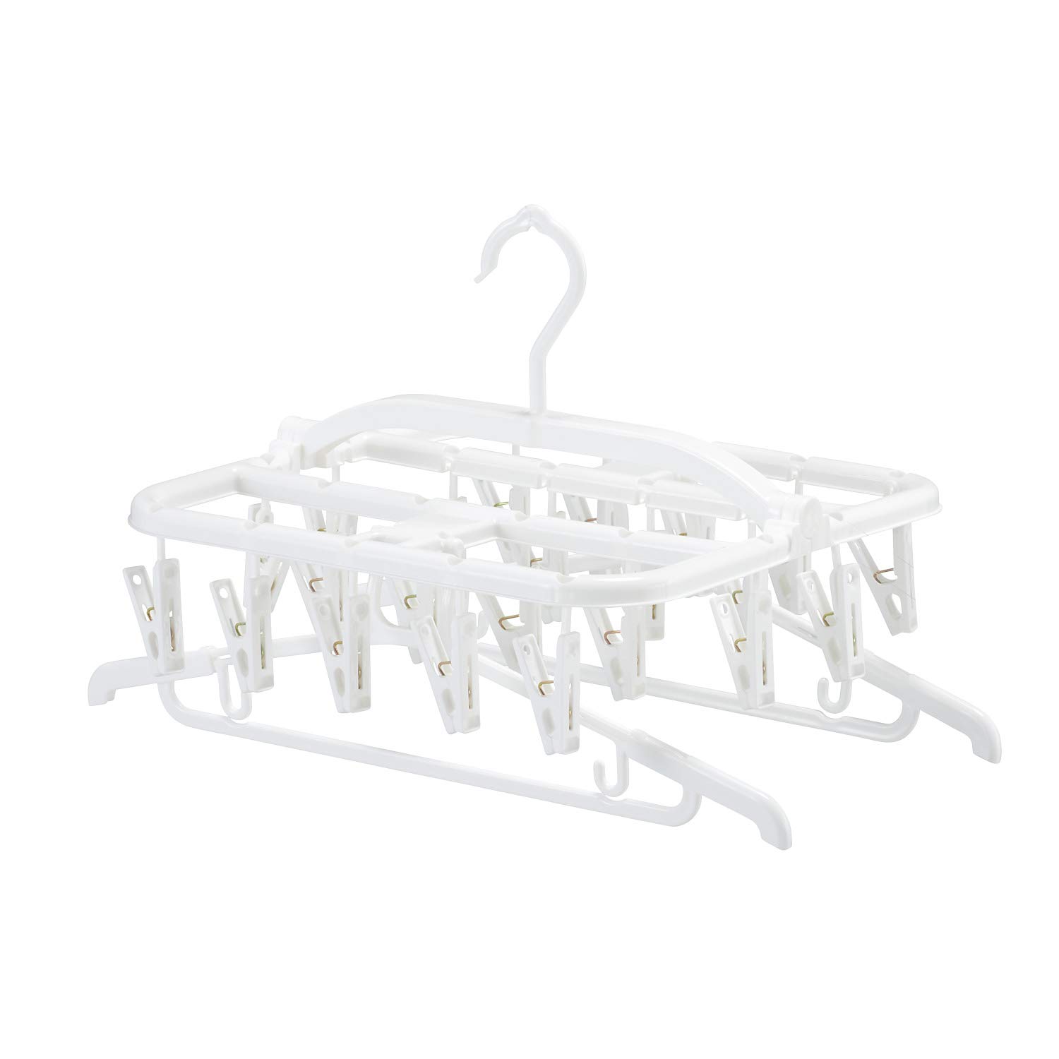 

LEC Прищепка-вешалка Вешалки-прищепки 2 Одежда для сушки Мелкие предметы и одежда Белый Умелый! (22 + Вешалки) Одновременно, белый