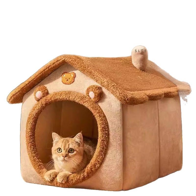 Cozy Foldable Removable Washable Pet Bed For Cats And Dogs Soft Warm Cat Dog House S
