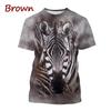 Zebra Pattern T Shirt Men's Cute Animals 3D Printed T-Shirts Summer Fashion Kids Women Casual Cool O Neck Loose Tees Tops