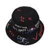 Summer Cotton Outdoor Bucket Hat Hip Hop Cap Fisherman Hat Graffiti Hat