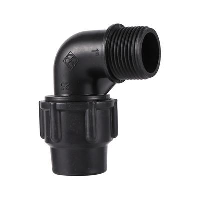 Codo Reductor de 90 Grados Negro Rosca Hembra de 1/2" 3/4" 1" a 20/25/32 mm Conexión para Tubo de PVC de Agua de Jardín Tubo de PVC Unión de Riego