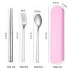 Ruhan Student Portable Stainless Steel Cutlery Set