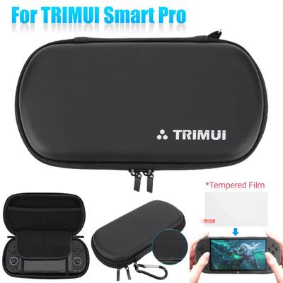 Handheld Game Console Case with Tempered Glass Film Portable Hard Travel EVA Case Waterproof Shockproof for Trimui Smart Pro