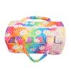 Quilted Duffle Bag Polyester Retro Floral Style Weekender Travel Bag for Picnic Camping Music Festivals Fitness Trips