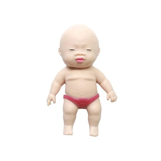 Human Baby Doll Squeeze Toy Flexible Tensile Rebound Cute Baby Doll
