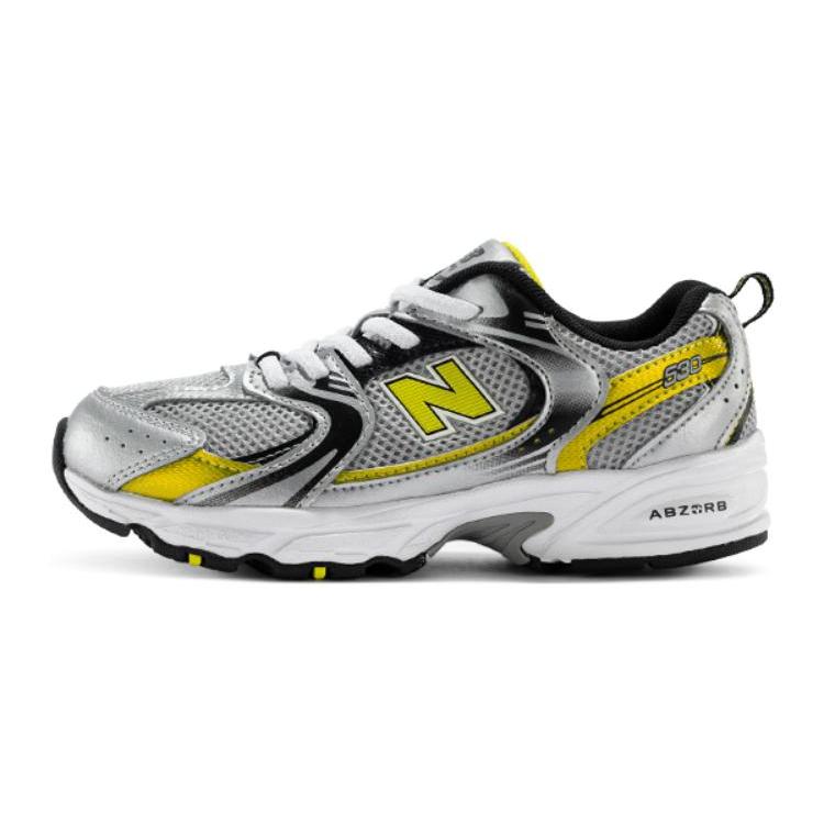 

New Balance NB 530 Comfortable Abrasion Resistant Low top Kids Running Shoes Gray Yellow Kids PZ530SA1