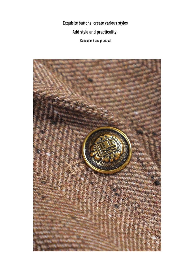 Damen Petite Wollblazer - Herbst/Winter 2024 Mode Kurze Jacke für Elegante Arbeitswege