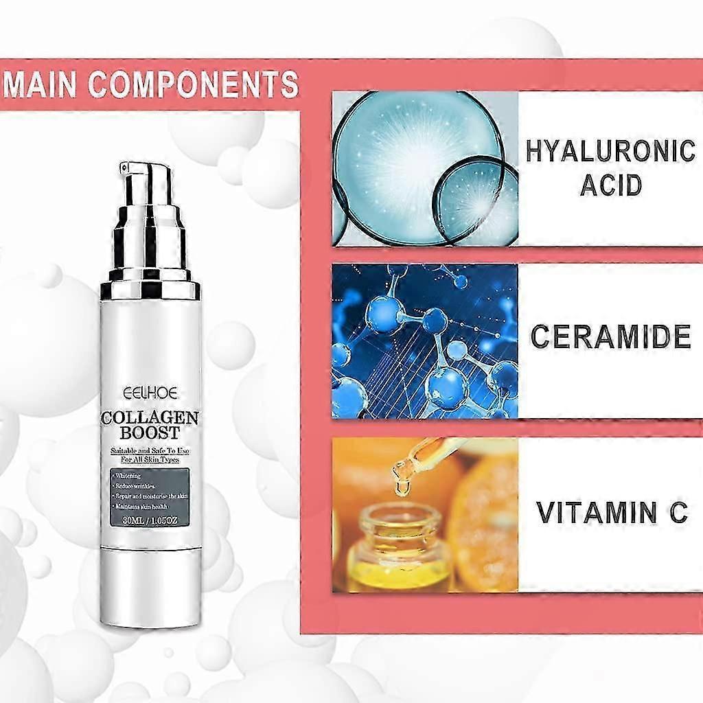 3 Pcs Collagen Boost Anti-Ageing Serum, 30ml Anti-Ageing Serum, Anti-Wrinkle Serum, Collagen Booster for Face
