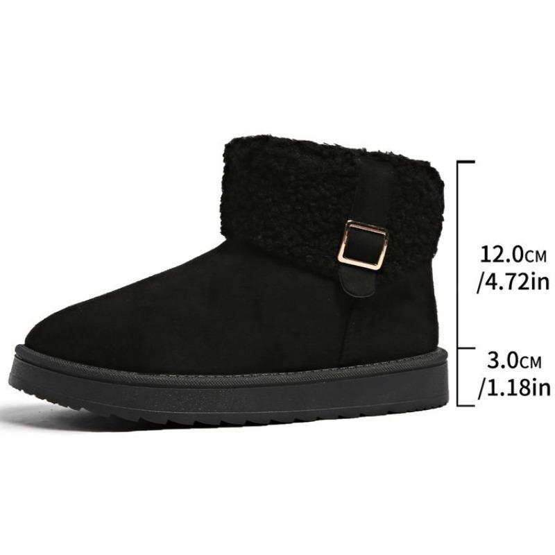 Thick-soled Snow Boots, Women's Flat Anti-slip One-foot Cotton Shoes, Short Shoes, Student Boots
