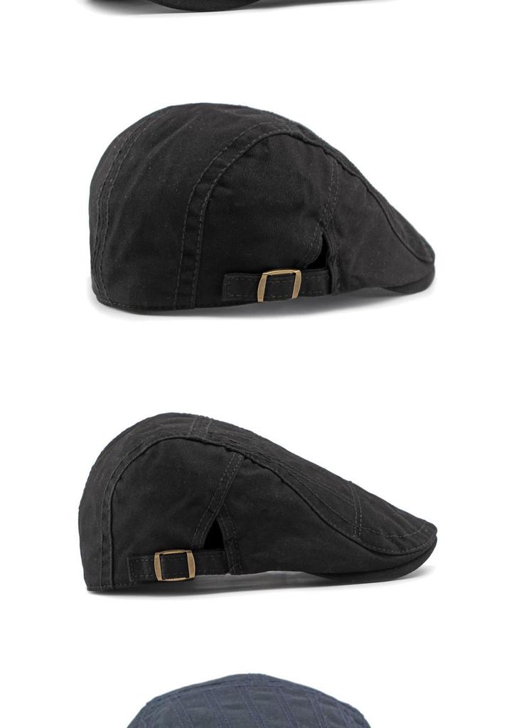 Unisex Spring/Summer Cotton Flat Cap: Retro British Fashion Forward & Casual Beret
