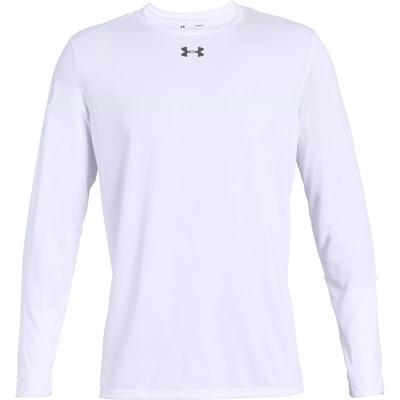 Solid Color Crew Neck Long Sleeve T-Shirt Men Tops White 1305776-100