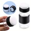 Travel-Friendly Loose Powder Case with Mushroom Sponge Puff & Mirror - Compact, Fragrance-Free Cosmetic Foundation Box