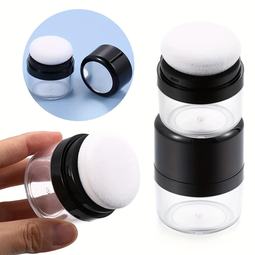 

Travel-Friendly Loose Powder Case with Mushroom Sponge Puff & Mirror - Compact, Fragrance-Free Cosmetic Foundation Box Plastic