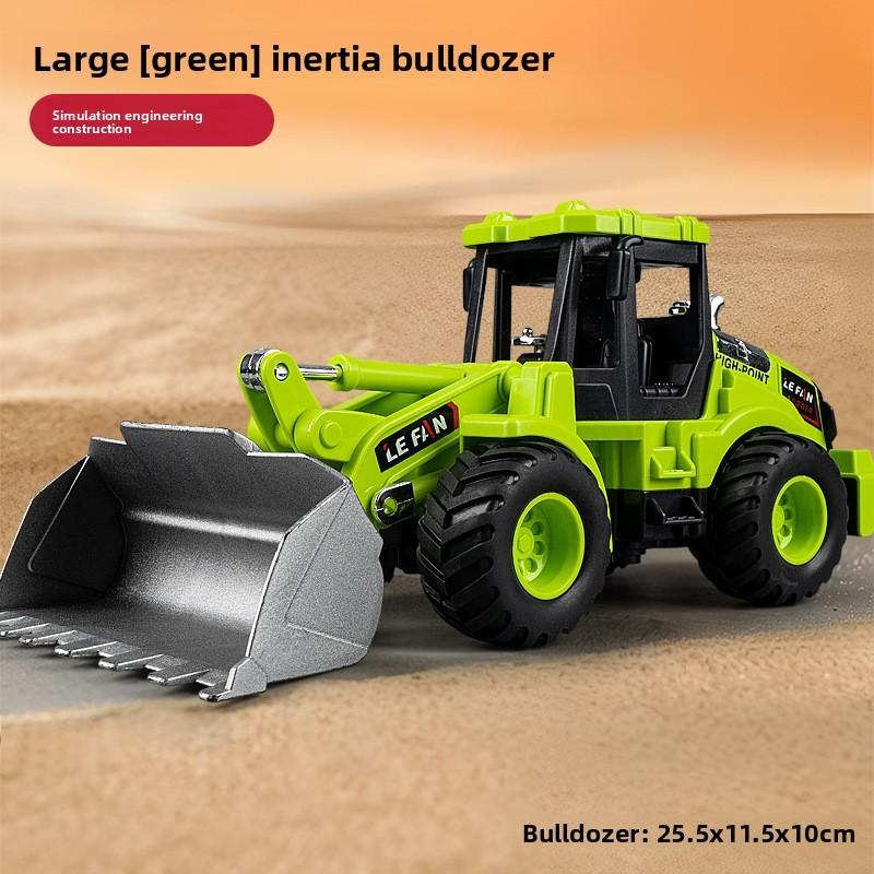 Inertia Childrens Engineering Bulldozer Toy With Movable Joints Plastic Material