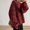 Girls' Retro Style Qianniao Grid Semi High Neck Autumn Sweater, Thick and Soft Imitation Cowhide, Comfortable and Warm Long Sleeved Top