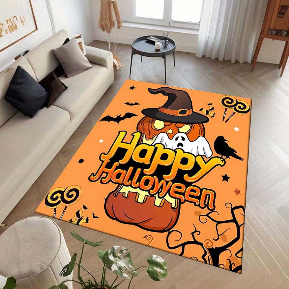1pc Happy Halloween Area Rug, Slip-Resistant, Easy-Clean, Stain-Resistant, Perfect for Cozy Living Rooms, Bedrooms, Kitchens, Offices, and H