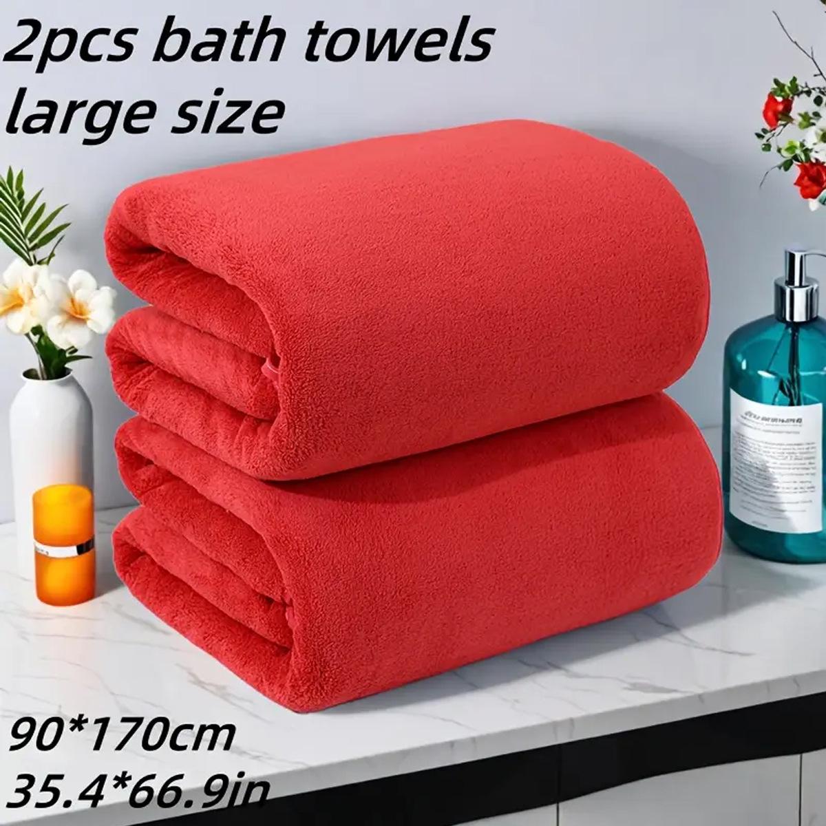 Temu Bestselling Bath Towel Set, 70x140 cm, 280 GSM 70*140cm красный