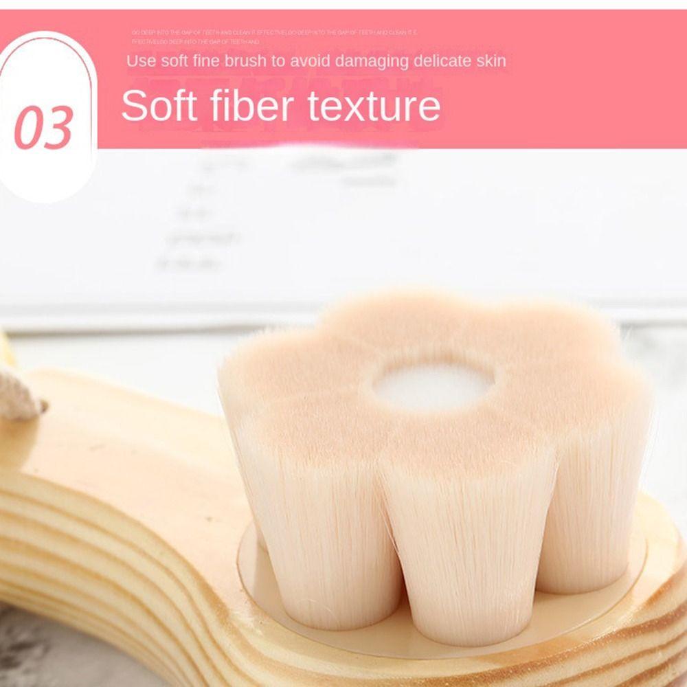 Cleansing Bristles Shower Facial Cleansing Brush Wash Face Brush Skin Care Tool Massage Scrubber
