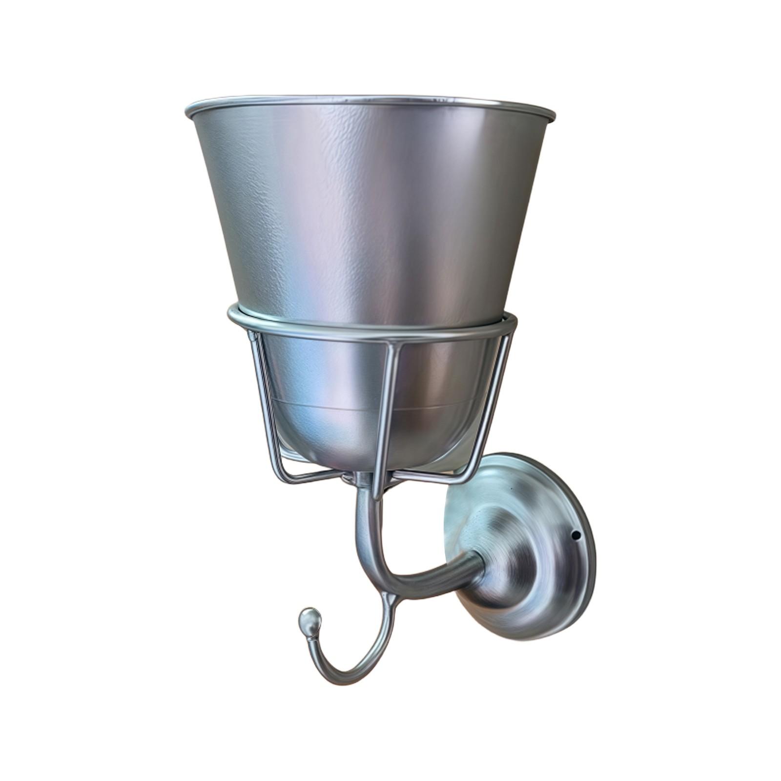 

Крючок для цветочного горшка, интегрированная металлическая креативная настенная подвеска, украшение для дома One Size серебряный