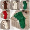 Cotton Christmas Embroidery Socks Christmas Tree Mid-Tube Socks Cute Cartoon Hosiery  Cosplay