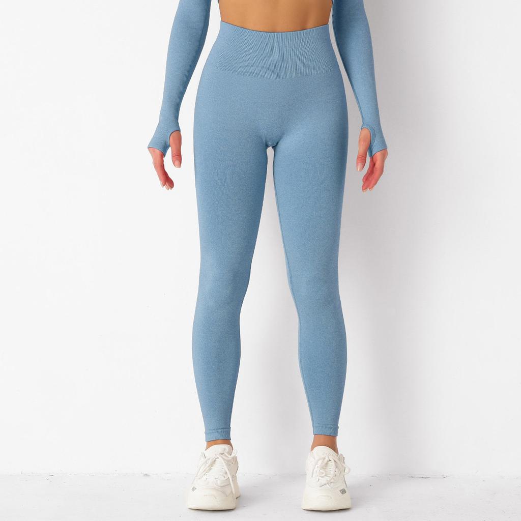 Women's Color Seamless Knitting Tight Fitting Tight Buttocks Yoga Pants