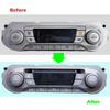 Für Ford Focus Knopf Aufkleber für Ford Focus 2 MK2 Zubehör Silber Vinyl Klima Reparatur Aufkleber für MK1 MK III Luft Klimaanlage Armaturenbrett