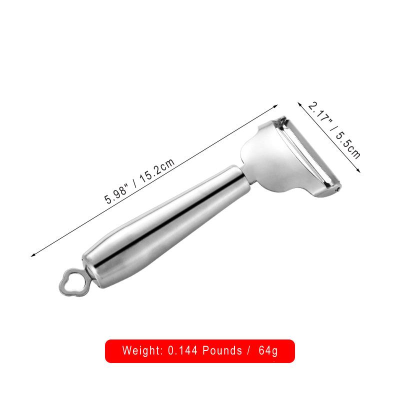 Moderner minimalistischer multifunktionaler Edelstahl-Schäler für Obst, Äpfel, Kartoffeln - Essentielles Küchen-Haushaltswerkzeug