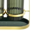 Chopsticks Drying Holder Iron PET Transparent Chopsticks Drying Caddy for Spoons Kitchen Green Gold