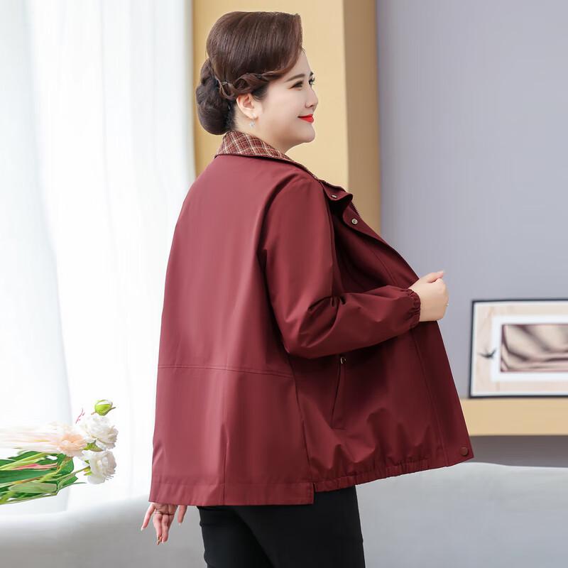 Women's Plus Size Mid-Aged Spring Autumn Jacket