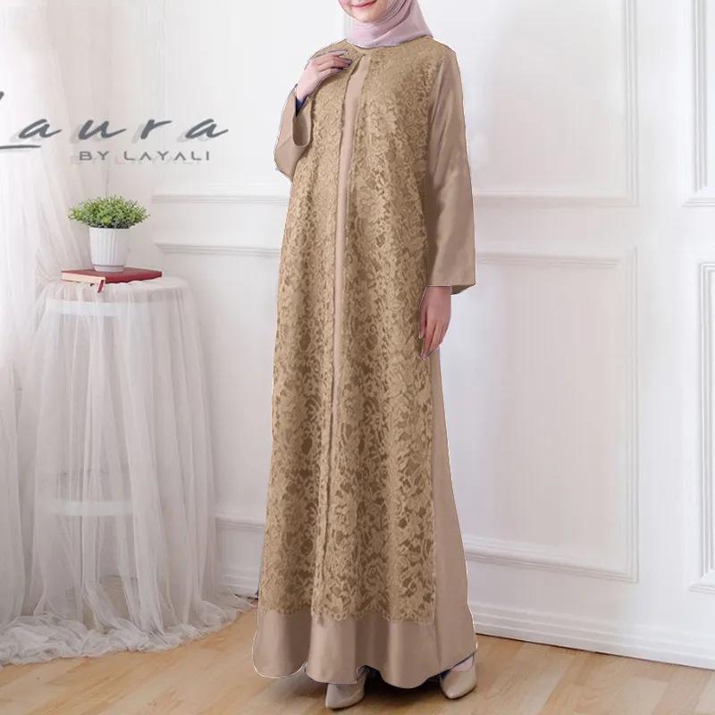 2024 Muslim Women's Fashion Long Robe Dress