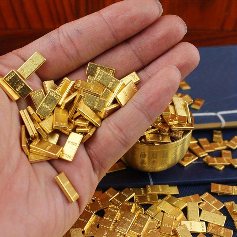Simulated Mini Gold Bar, Zinc Alloy, Home and Desktop Decoration, Casual Accessories, Housewarming Gift, Perfect Gift and Craft