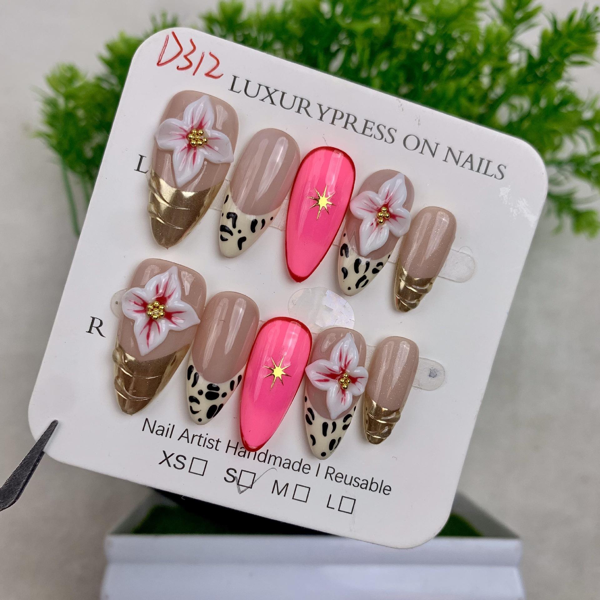 

Ручная работа броня европейский и американский ветер лед через раковину трехмерная резная кошачий глаз миндальный ноготь съемный маникюр XS