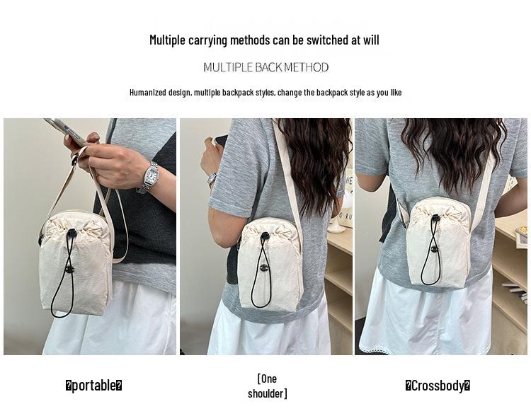 Women's Multi-functional Crossbody Bag: Multi-Compartment, Personalized Water Bottle Holder, Phone Storage, Versatile Travel Backpack.