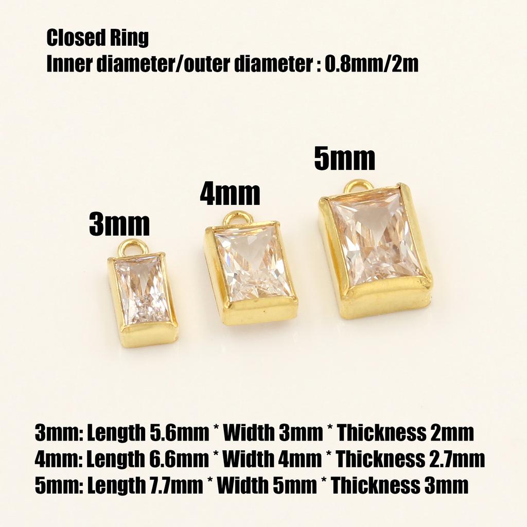 2026 New Arrival Fine AAA Grade Zircon Stone Drop Charms for Permanent Bracelet Necklace Making Gold Filled Jewelry Findings