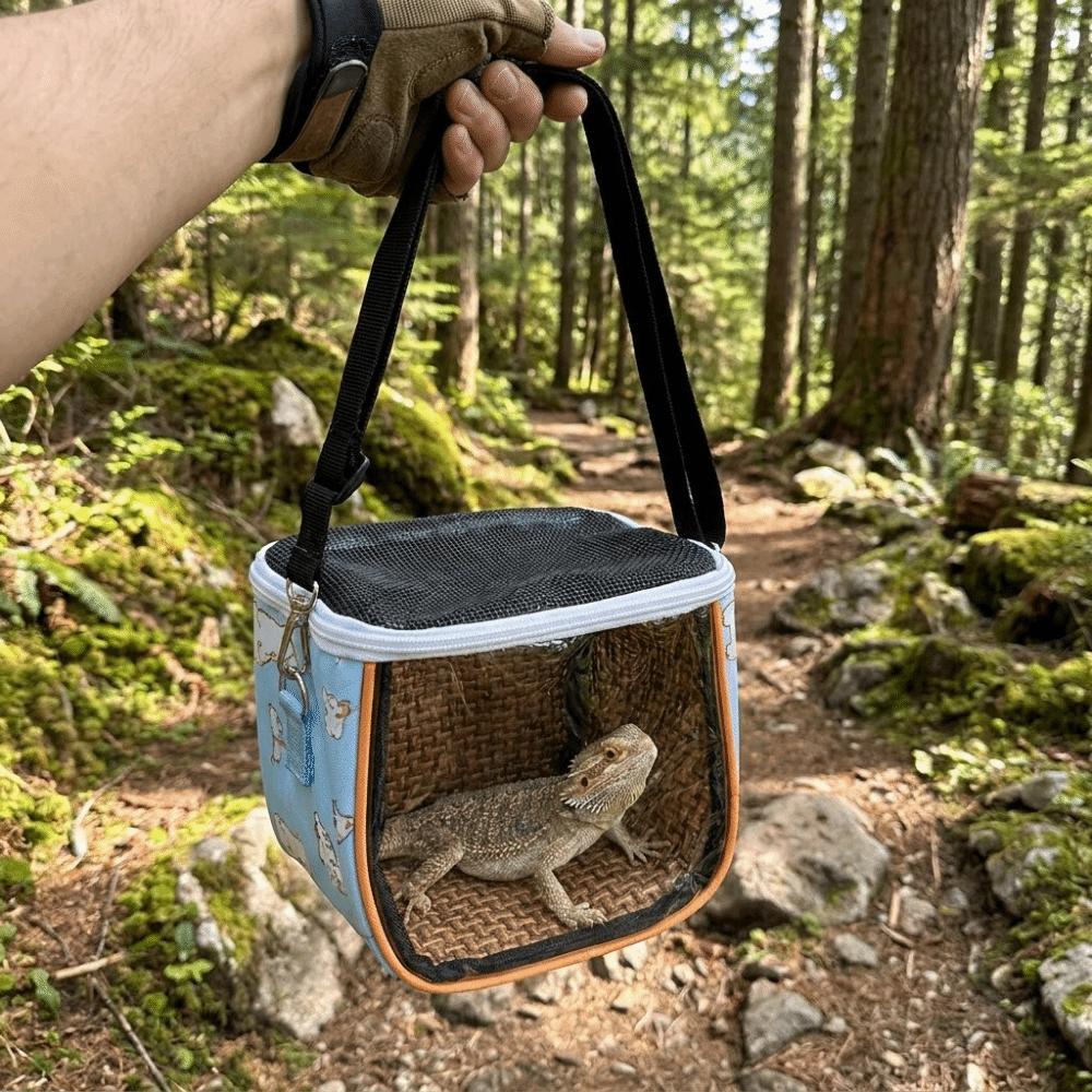Breathable Pet Travel Bag Transparent View Lizard Outdoor Bag Portable Pet Bird Cage Outdoor Use