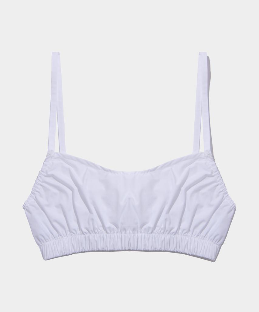 PLACE STUDIO Basic Heart Neck Shirred Elastic Cotton Slim Soft Sleeveless Bra Top _2 Colors