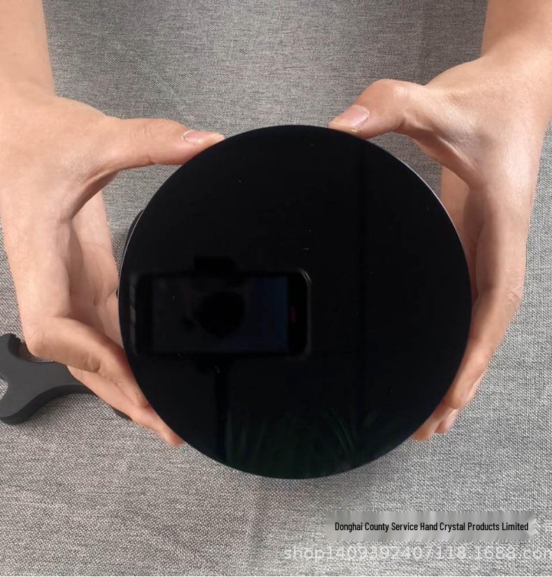 Obsidian Schwarzer Spiegel Energie Kristall Meditation Dekoration aus dem Kreis Donghai