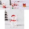 Encantadores Ornamentos Miniatura de Resina de Papai Noel e Boneco de Neve para Decoração Festiva DIY