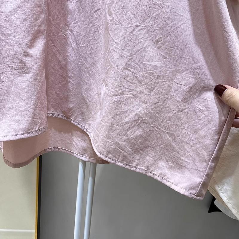 Women's Trendy V-Neck Raglan Sleeve Pullover - Stylish, Loose & Age-Reducing Doll Shirt