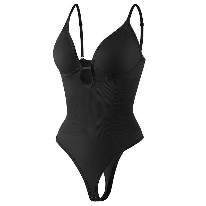 Body Intimo a Perizoma Modellante per Donne Taglie Forti, Scollo a V Profondo sulla Schiena, Controllo Pancia, Sollevamento Glutei