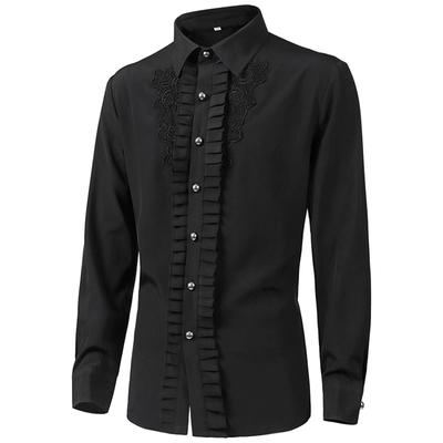 Camisa plisada de Halloween para hombre Ropa Steampunk Top