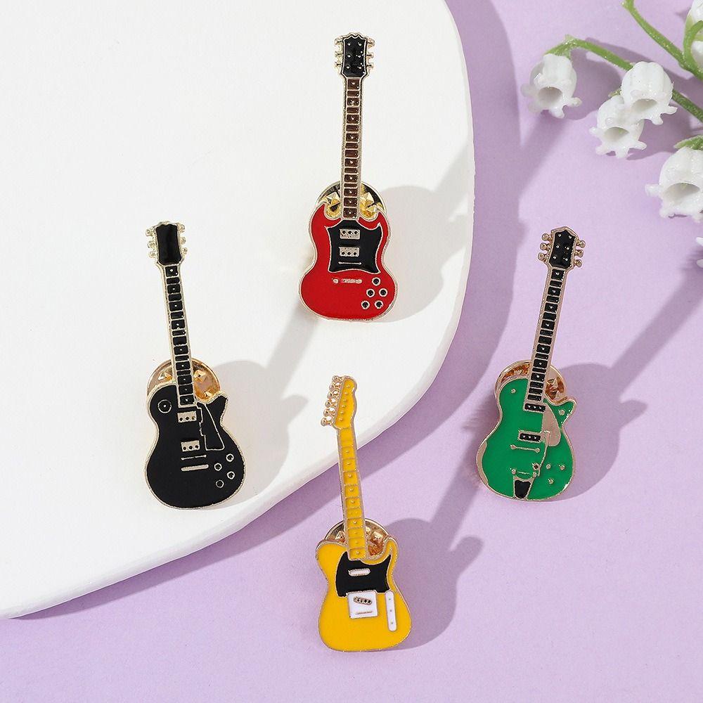 Cartoon Gitarre Reversabzeichen Lustige Gitarre Emaille Pins Gitarrenpin Gitarrenbrosche Freunde