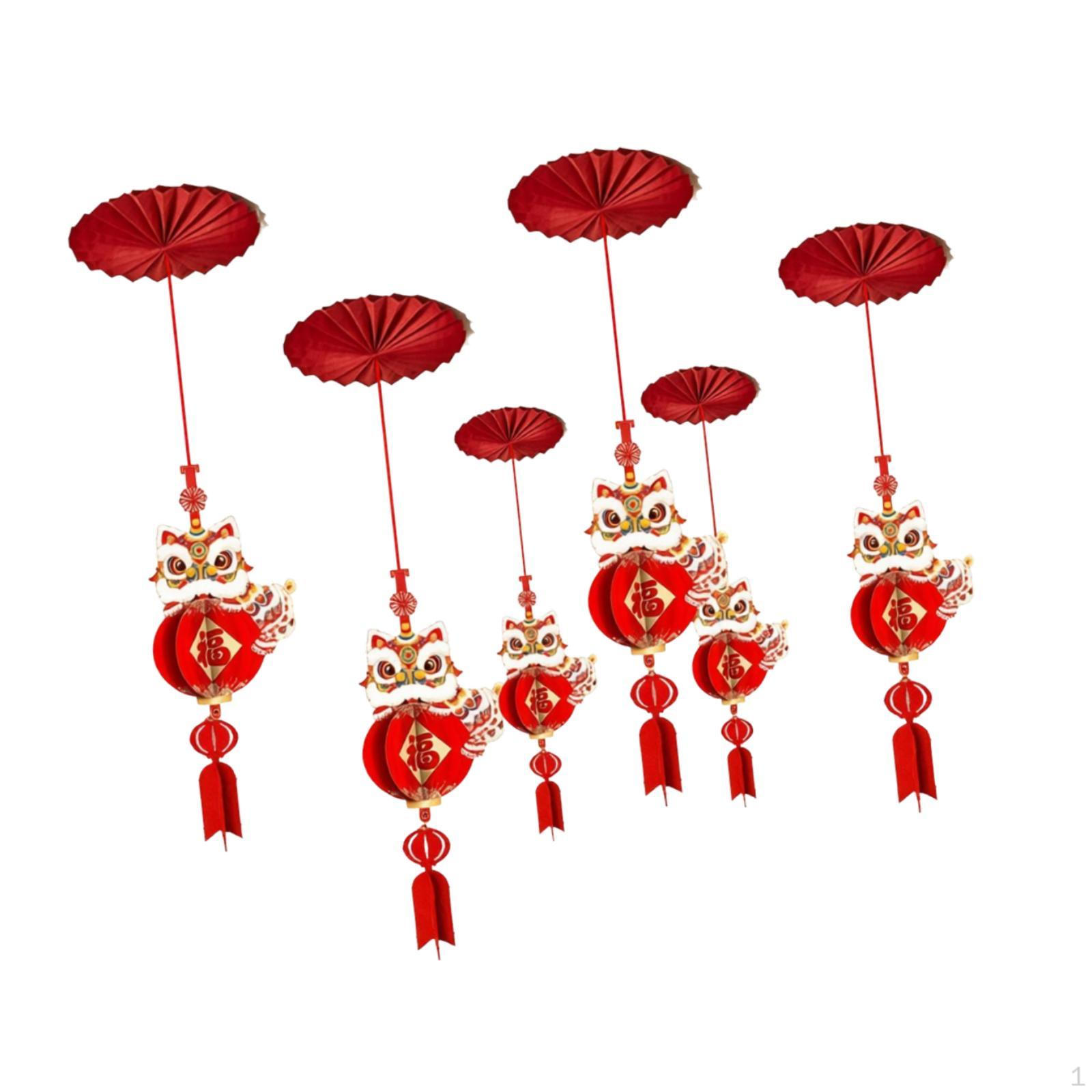

6x Chinese Year Ceiling Decoration for Party Farmhouse Celebration