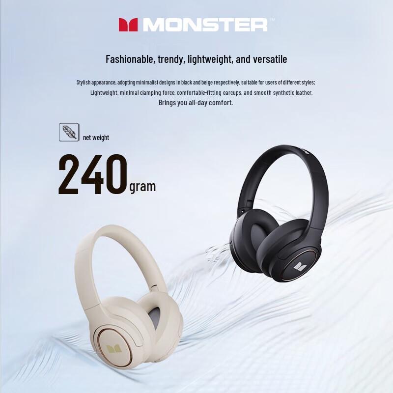 Monster ANC Active Noise Cancelling Wireless Gaming Headphones MQH07