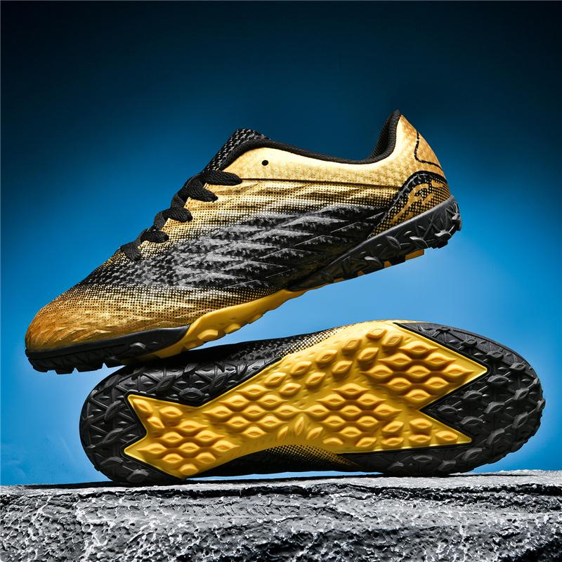 Mens Soccer Lightweight Shoes  New High Top TF Artificial Turf Student Youth Training Competition Football Shoes for Man