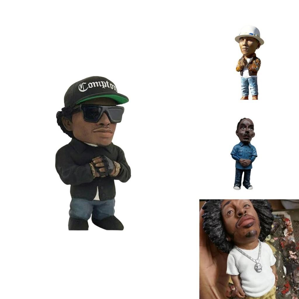 Rapper Hip Hop Bro Shakur Snoop Dogg Action Figure Per Fan di Musica Statua Scolpita e Colorata a Mano
