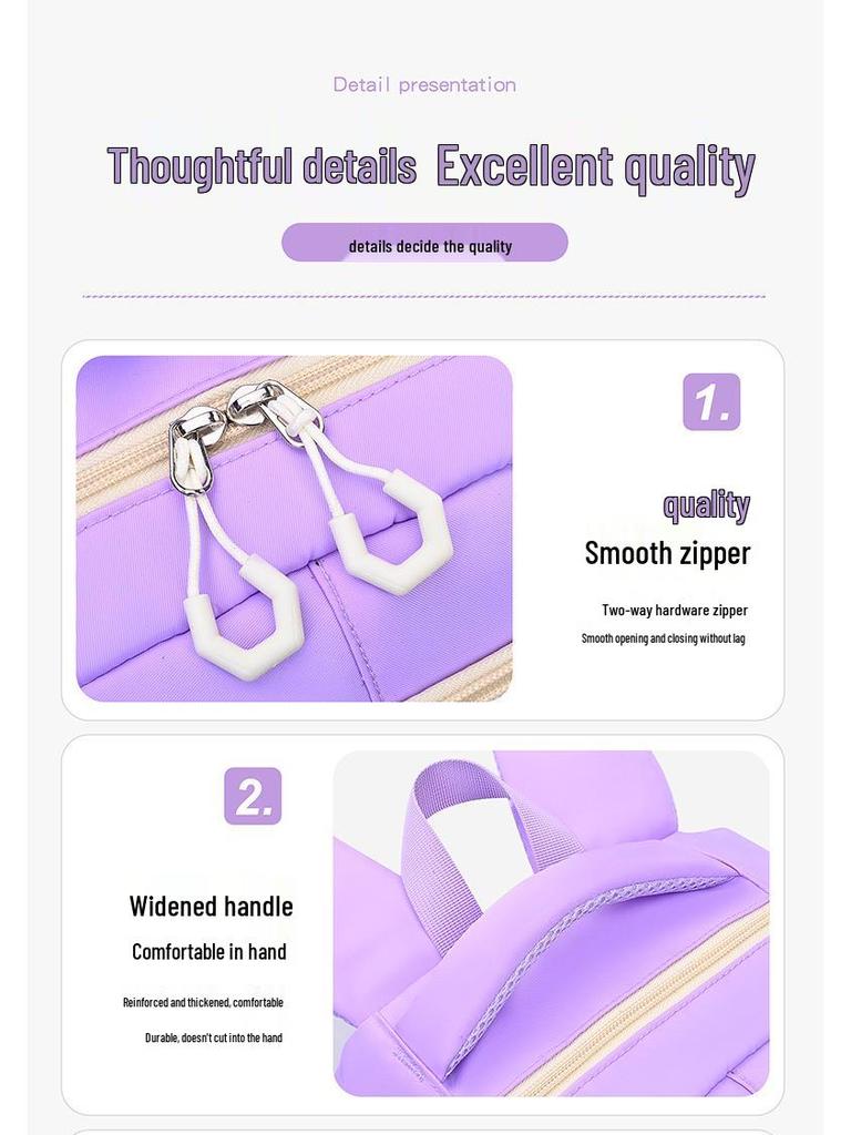 2025 Model Spine-Protecting Waterproof Backpack for Grades 3-6 – Expandable, Lightweight, Double Shoulder Design for Boys