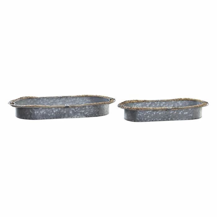 Centre de table - Gris Marron - Fer - Fibre - Style Cottage