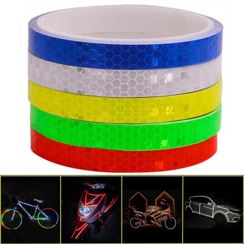 1 Roll Reflective PVC Tape for Bicycles and Motorcycles DIY Decorative Rim Tape for Street Motor Scooters