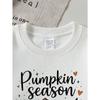 Pumpkin Season Bow Decor Girls' Crew Neck Fashion Sweatshirt, Autumn and Winter Western Style Top, Children's Long Sleeved T-shirt